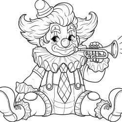 Desenho de Palhaco para colorir e imprimir: número 16