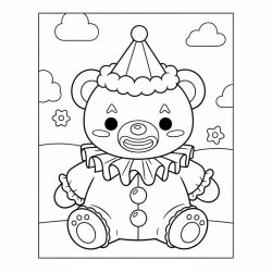 Desenho de Palhaco para colorir e imprimir: número 19