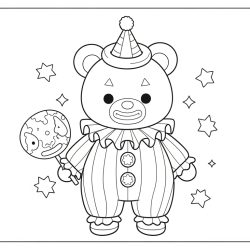 Desenho de Palhaco para colorir e imprimir: número 20