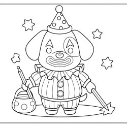 Desenho de Palhaco para colorir e imprimir: número 21