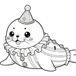 Desenho de Palhaco para colorir e imprimir: número 24