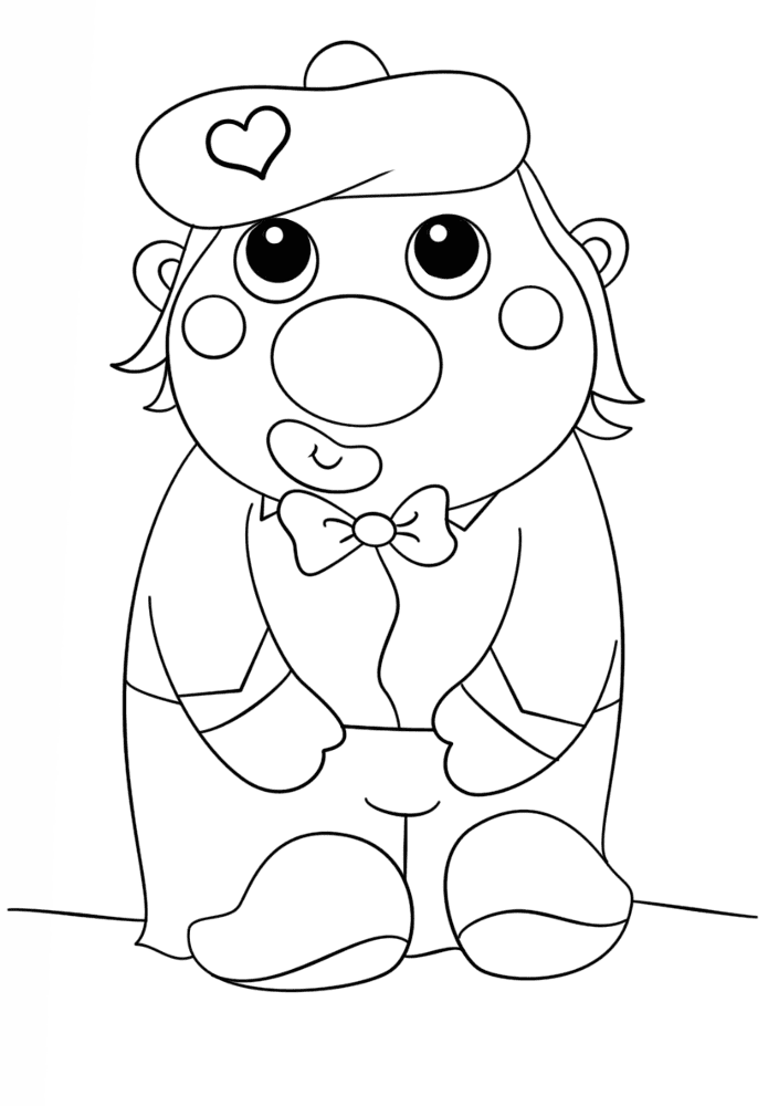 Desenho de Palhaco para colorir e imprimir: número 25
