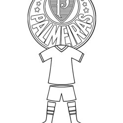 Desenho de Palmeiras para colorir e imprimir: número 1