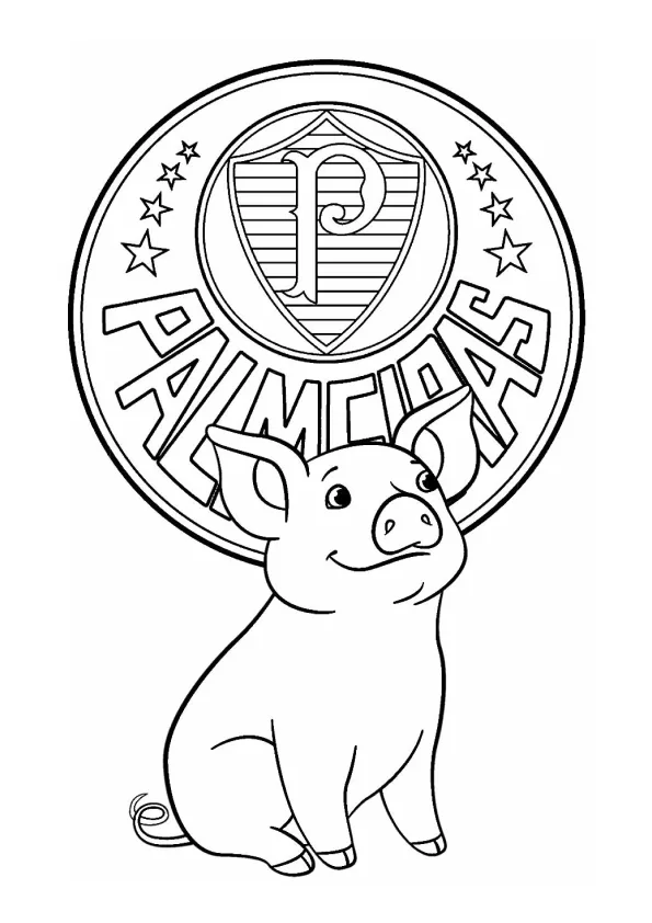 Desenho de Palmeiras para colorir e imprimir: número 6