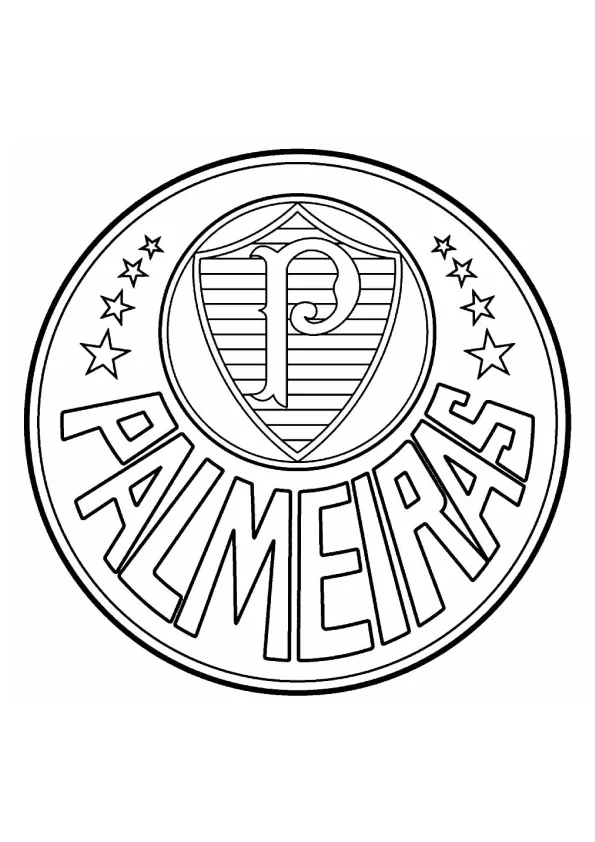 Desenho de Palmeiras para colorir e imprimir: número 7