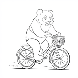 Desenho de Panda para colorir e imprimir: número 7