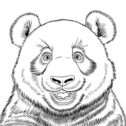 Desenho de Panda para colorir e imprimir: número 18
