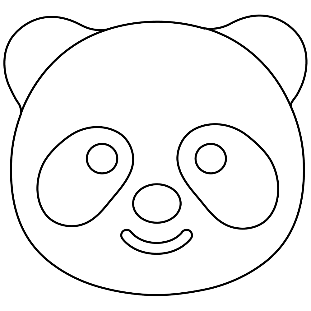 Desenho de Panda Gigante para colorir e imprimir: número 2