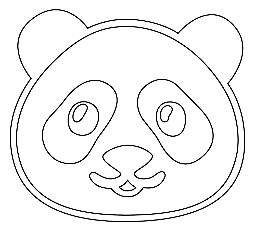Desenho de Panda Gigante para colorir e imprimir: número 5