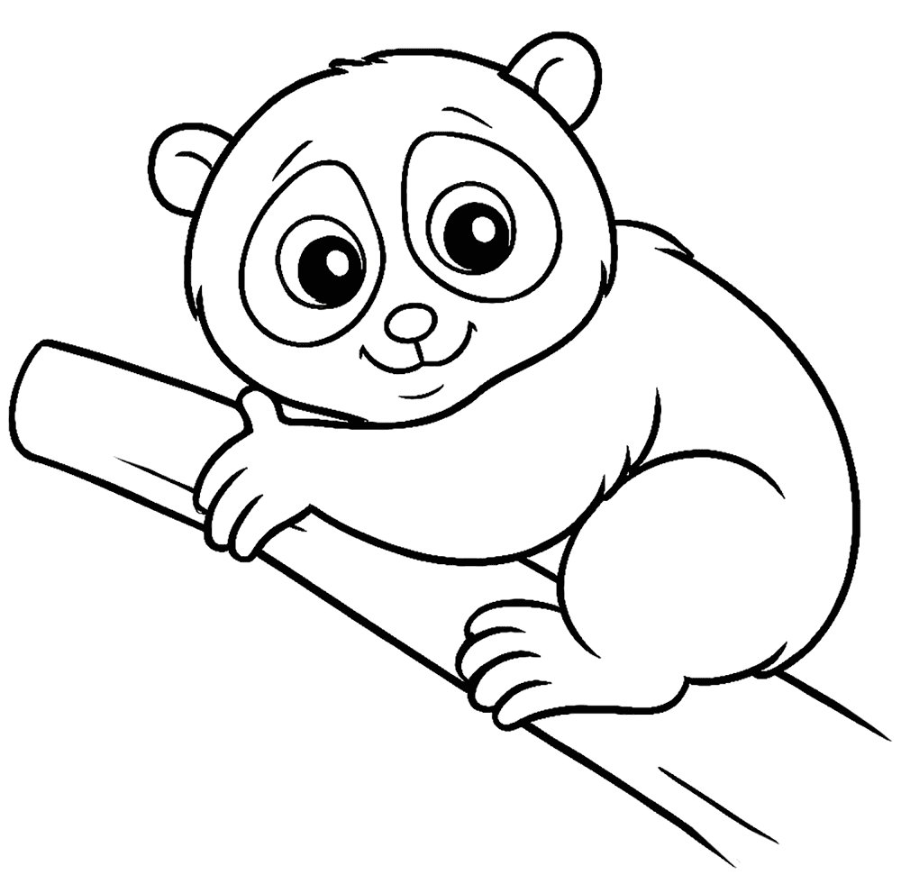 Desenho de Panda Gigante para colorir e imprimir: número 6