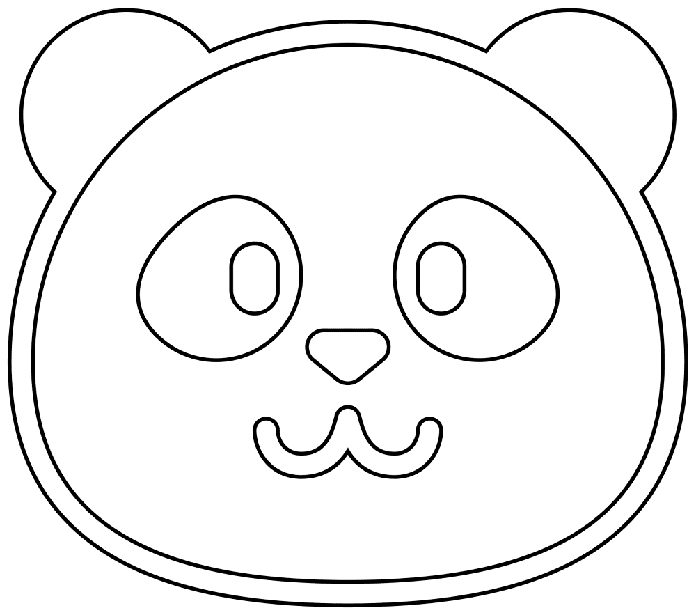 Desenho de Panda Gigante para colorir e imprimir: número 12
