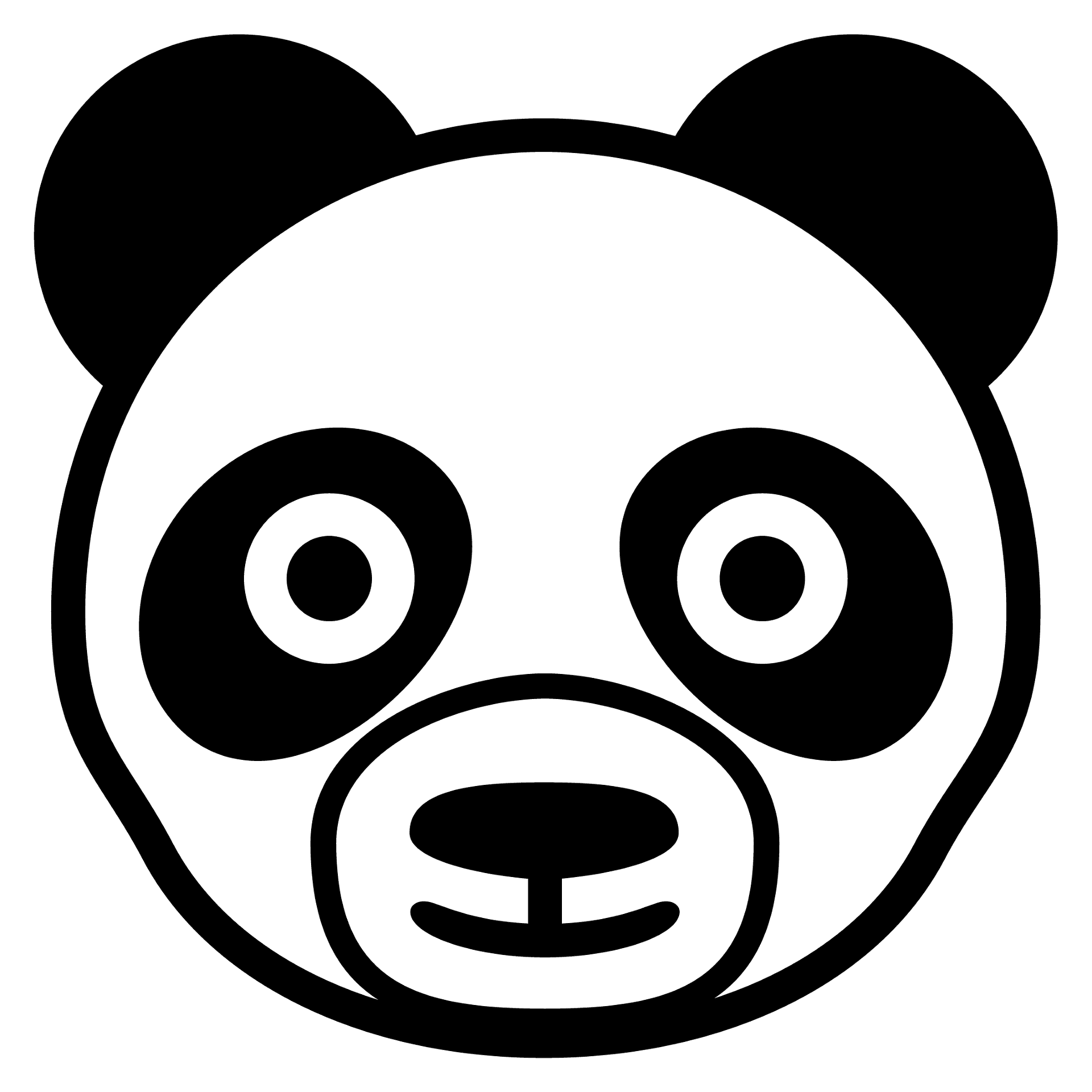 Desenho de Panda Gigante para colorir e imprimir: número 13