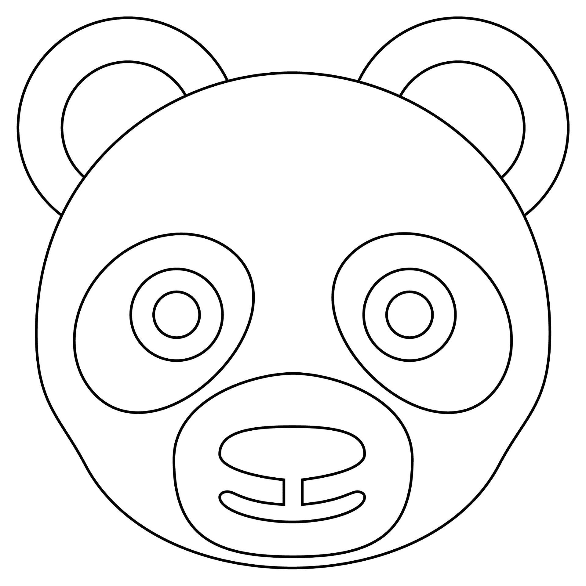 Desenho de Panda Gigante para colorir e imprimir: número 14