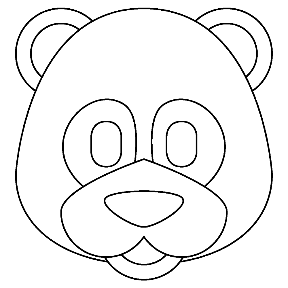 Desenho de Panda Gigante para colorir e imprimir: número 15