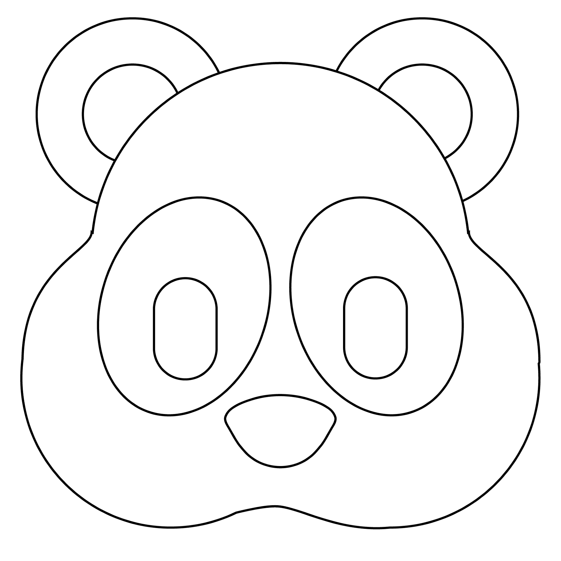 Desenho de Panda Gigante para colorir e imprimir: número 16