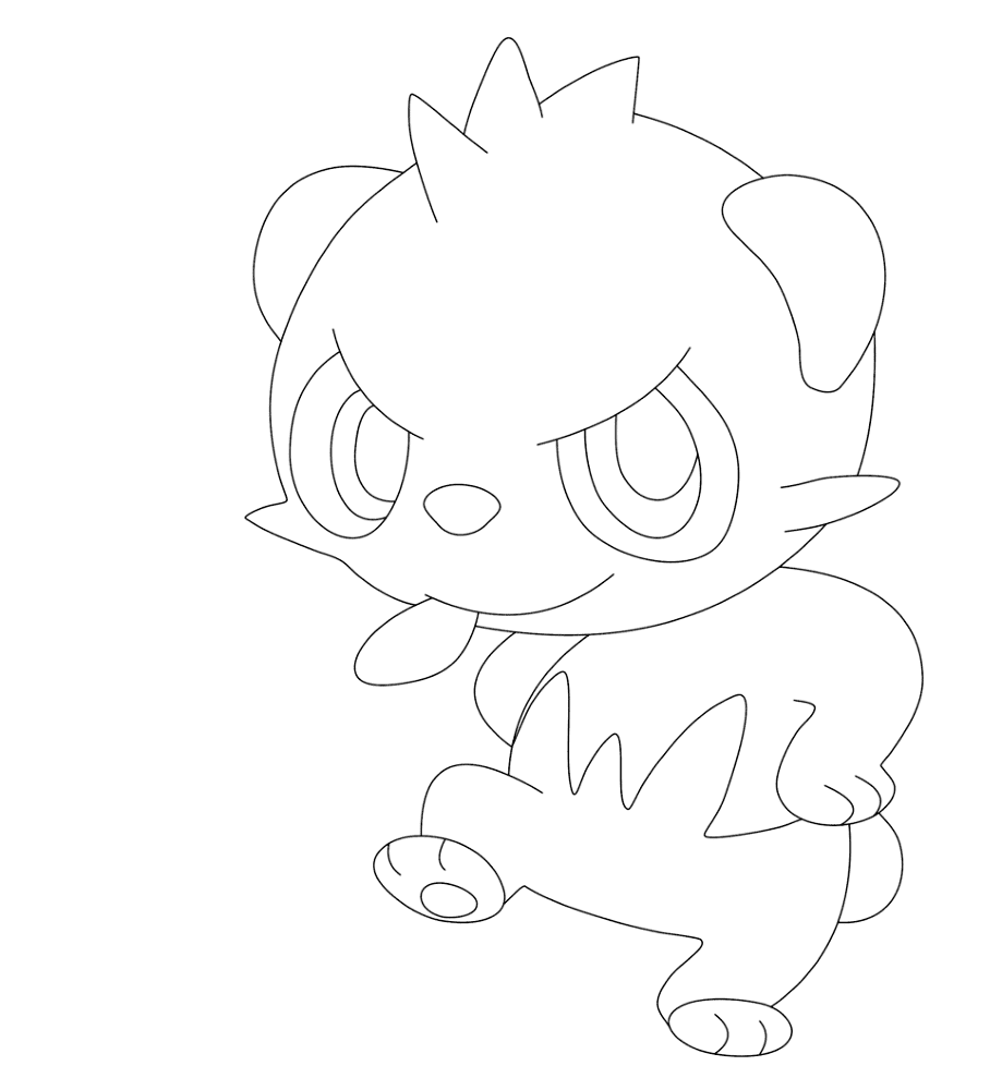 Desenho de Panda Gigante para colorir e imprimir: número 17
