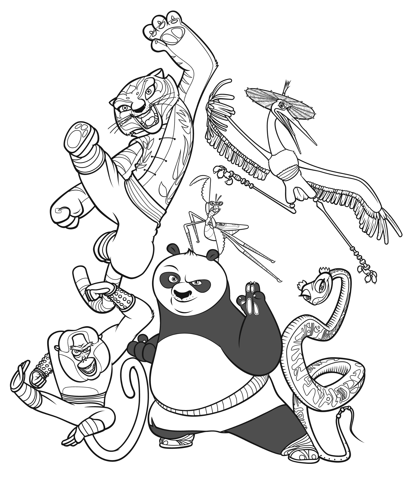 Desenho de Panda Gigante para colorir e imprimir: número 18