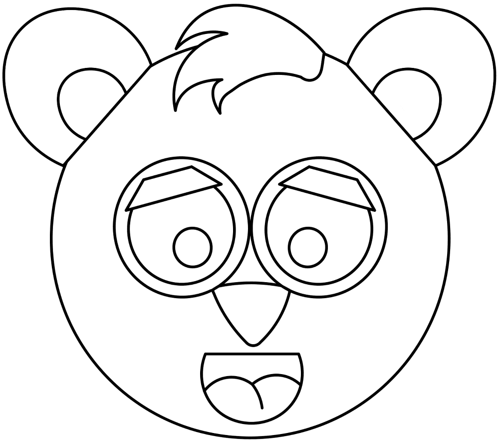 Desenho de Panda Gigante para colorir e imprimir: número 22
