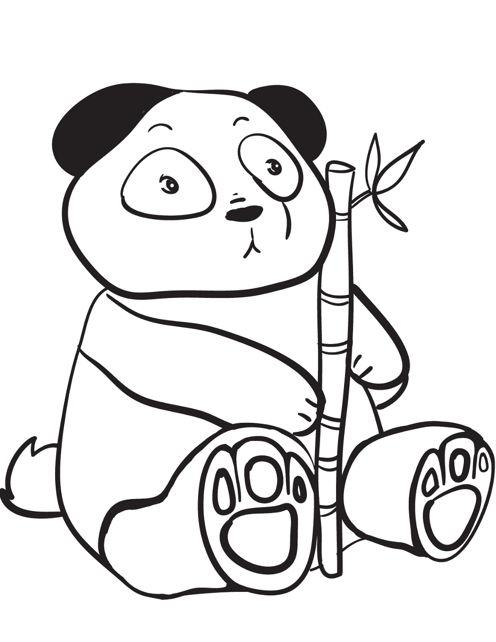 Desenho de Panda Gigante para colorir e imprimir: número 25
