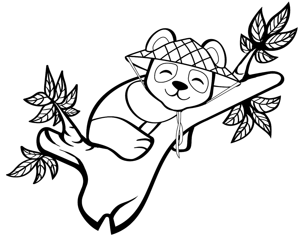Desenho de Panda Gigante para colorir e imprimir: número 26