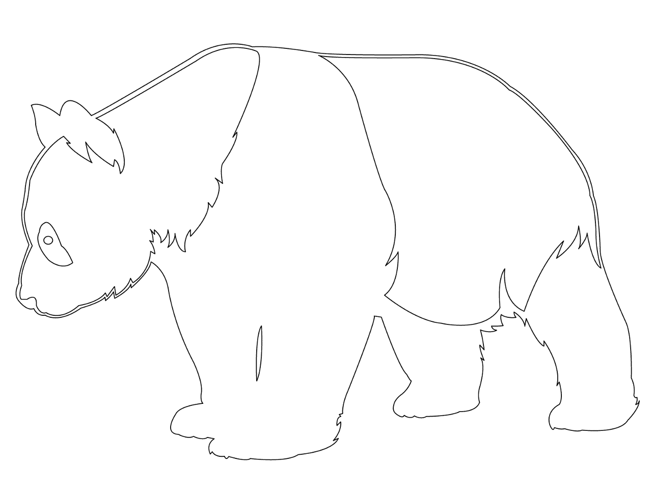 Desenho de Panda Gigante para colorir e imprimir: número 36