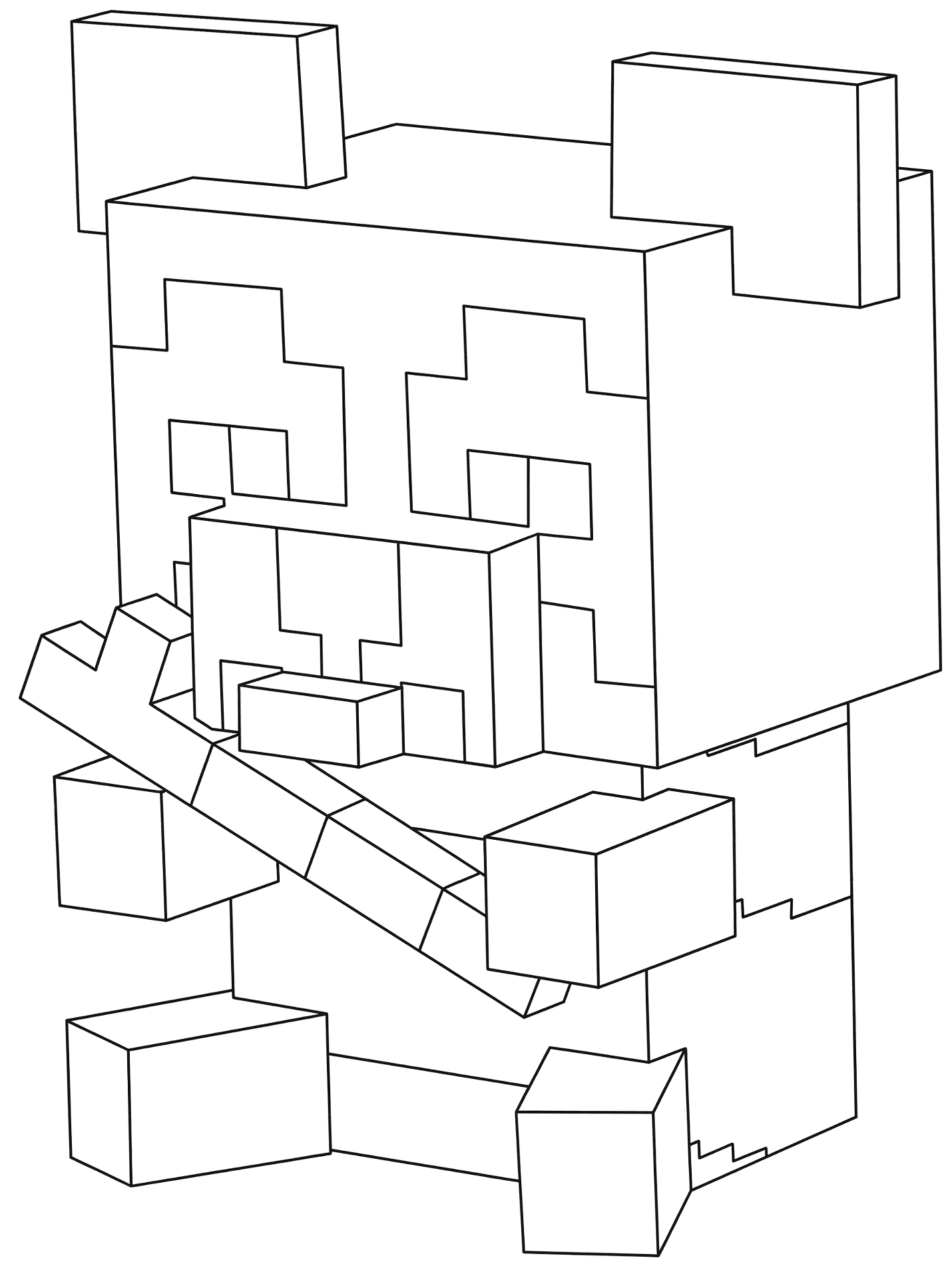 Desenho de Panda Gigante para colorir e imprimir: número 40