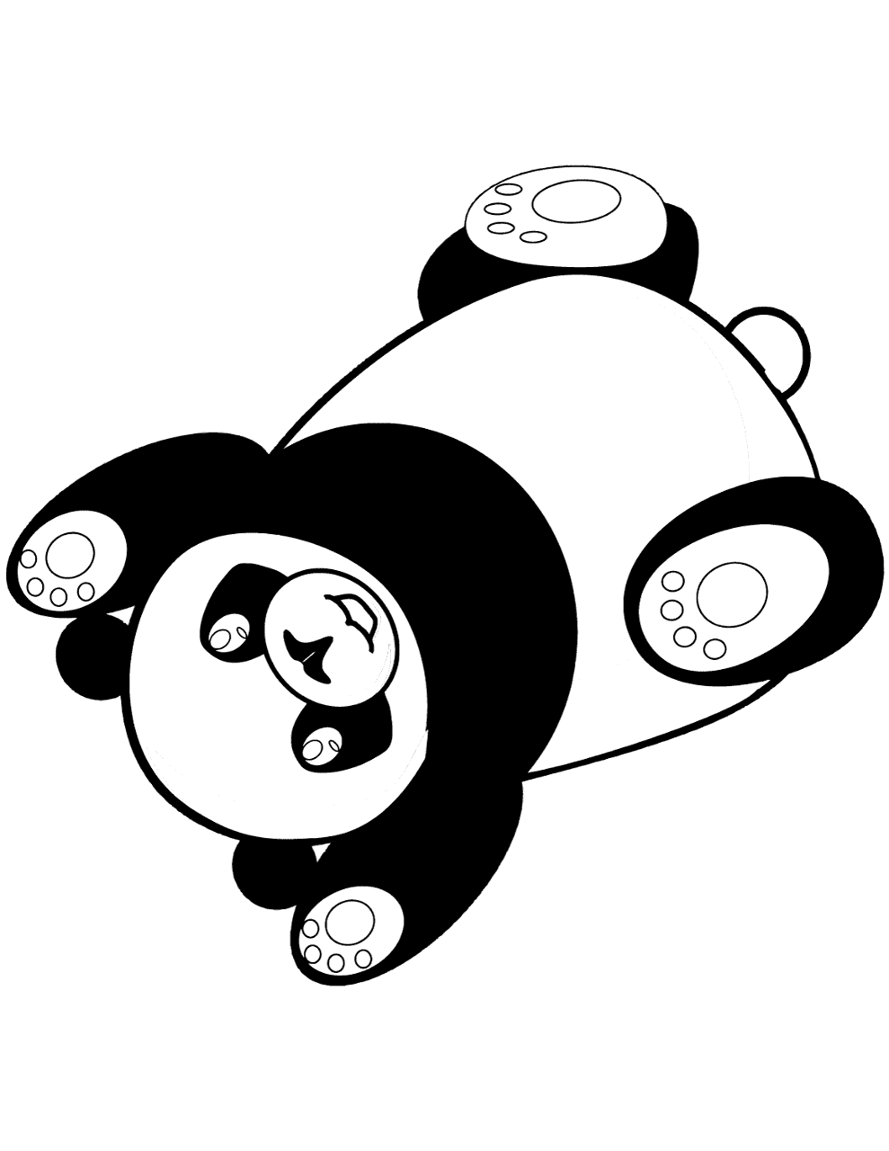 Desenho de Panda Gigante para colorir e imprimir: número 42