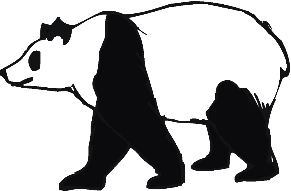 Desenho de Panda Gigante para colorir e imprimir: número 44