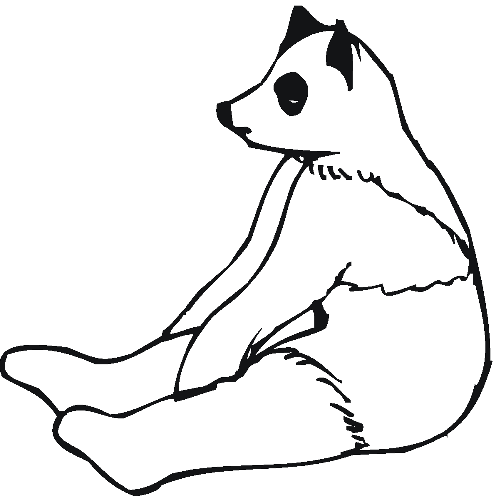 Desenho de Panda Gigante para colorir e imprimir: número 45