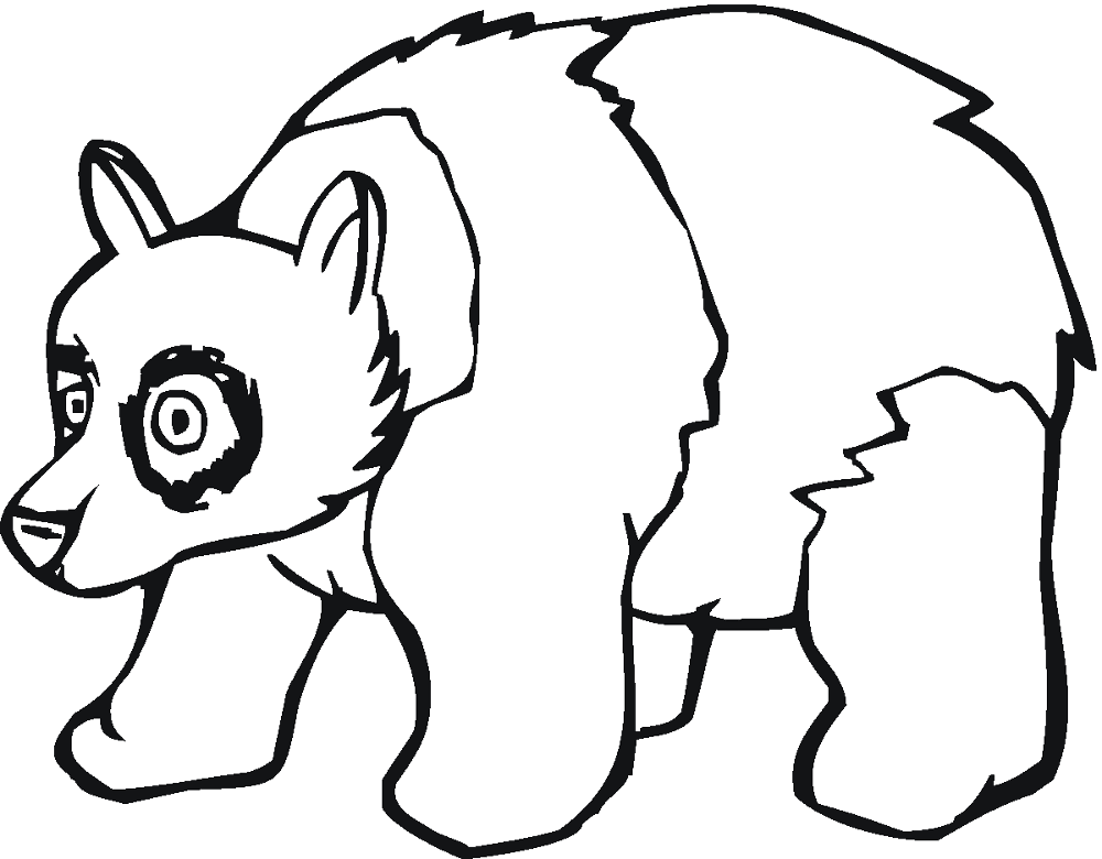 Desenho de Panda Gigante para colorir e imprimir: número 46