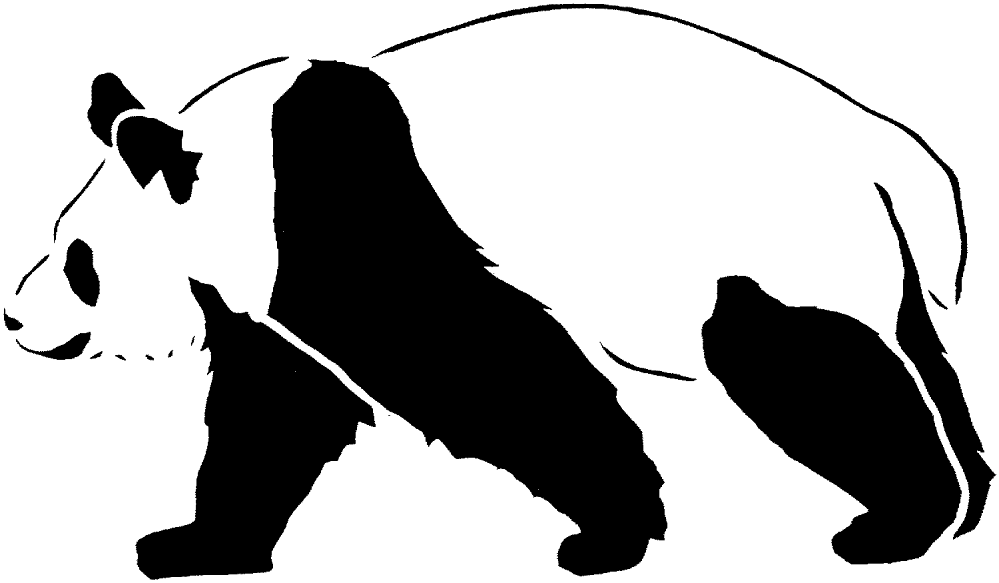 Desenho de Panda Gigante para colorir e imprimir: número 48