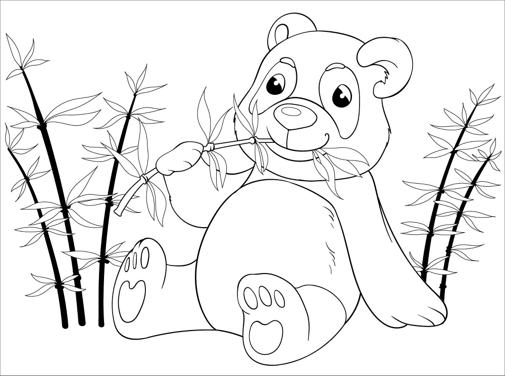 Desenho de Panda Gigante para colorir