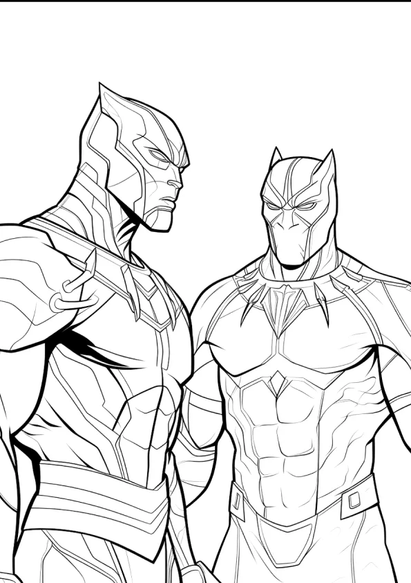 Desenho de Pantera Negra para colorir e imprimir: número 8