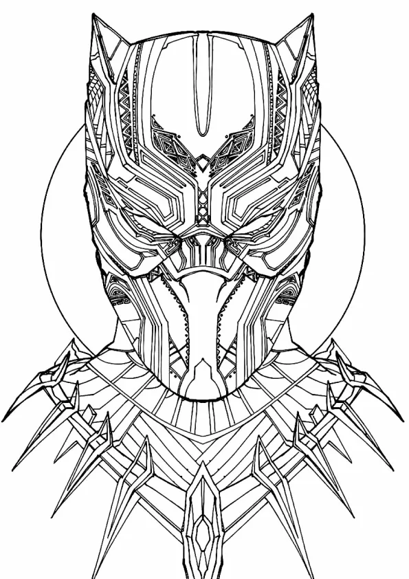 Desenho de Pantera Negra para colorir e imprimir: número 11