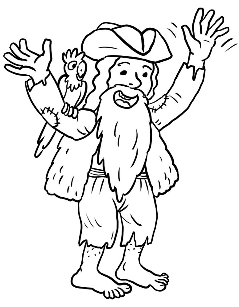 Desenho de Papagaios para colorir e imprimir: número 18