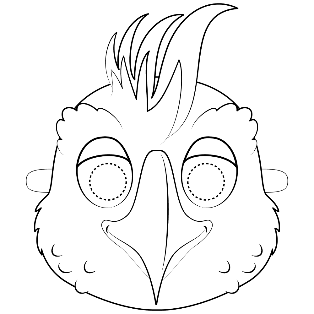 Desenho de Papagaios para colorir e imprimir: número 31