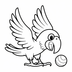Desenho de Papagaios para colorir e imprimir: número 36