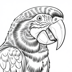 Desenho de Papagaios para colorir e imprimir: número 41