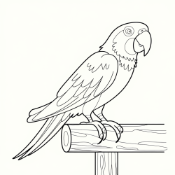 Desenho de Papagaios para colorir e imprimir: número 42