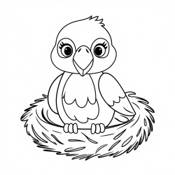 Desenho de Papagaios para colorir e imprimir: número 48