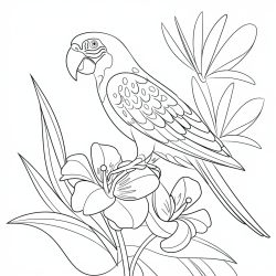 Desenho de Papagaios para colorir