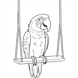Desenho de Papagaios para colorir