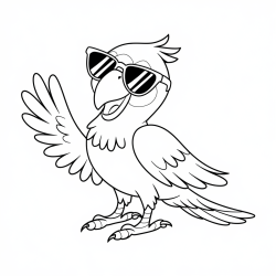 Desenho de Papagaios para colorir
