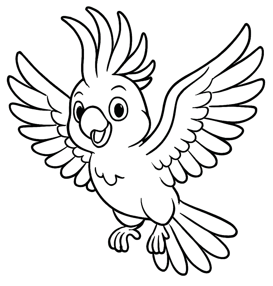 Desenho de Papagaios para colorir