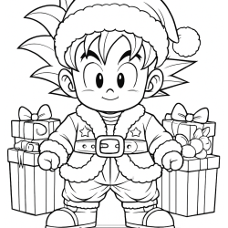 Desenho de Papai Noel para colorir e imprimir: número 7