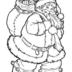 Desenho de Papai Noel para colorir e imprimir: número 15