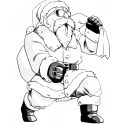 Desenho de Papai Noel para colorir e imprimir: número 17