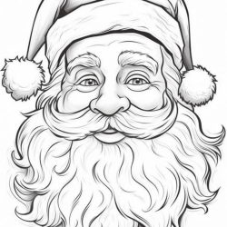 Desenho de Papai Noel para colorir e imprimir: número 20