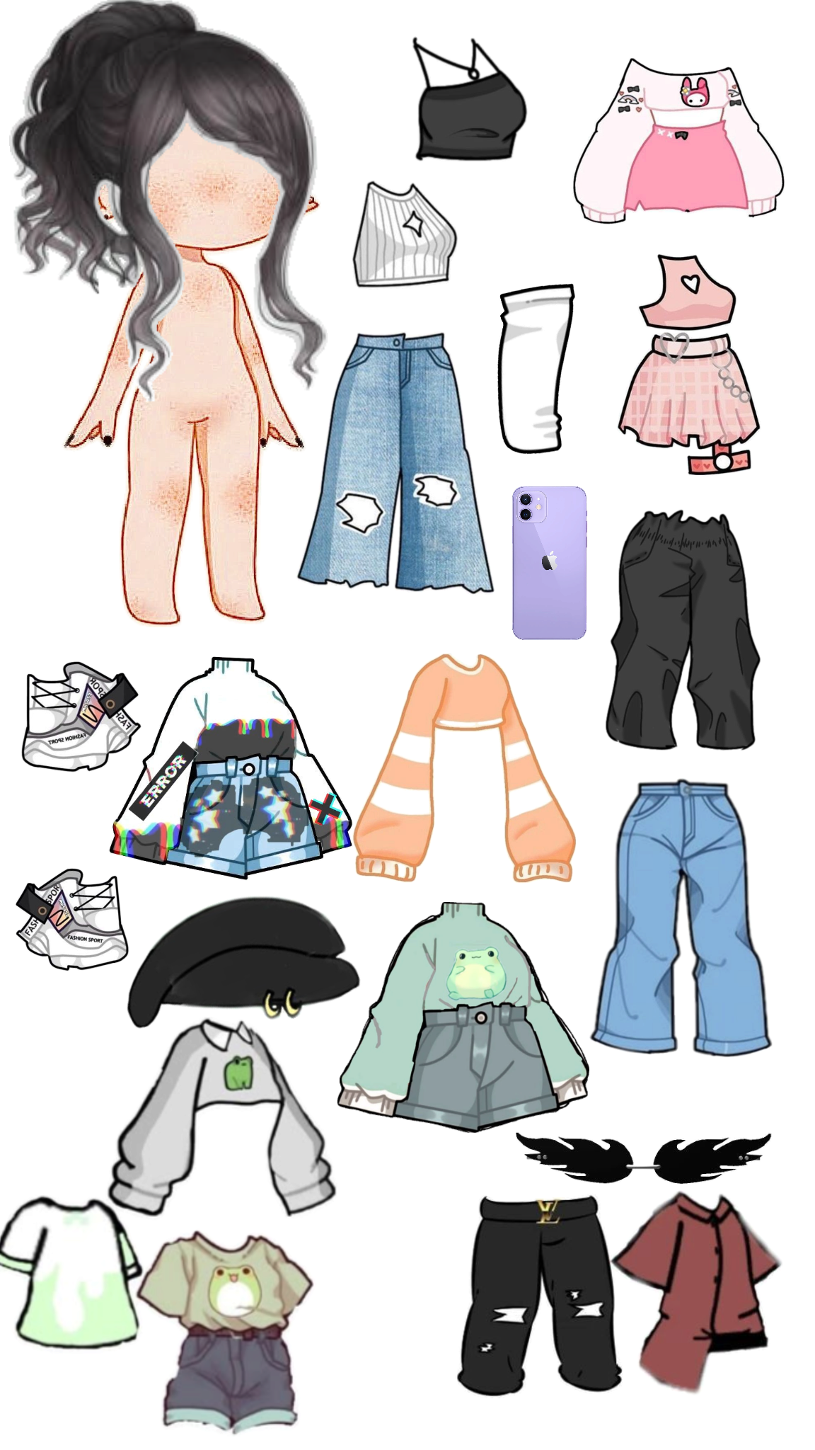 Desenho de Paper Doll para colorir e imprimir: número 8