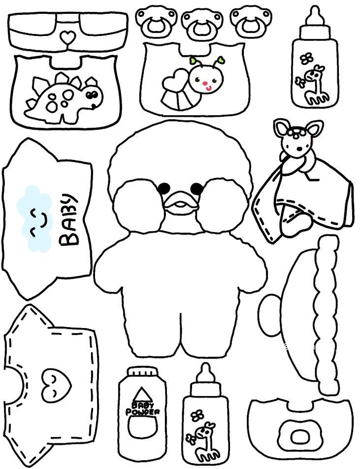 Desenho de Paper Doll para colorir e imprimir: número 14